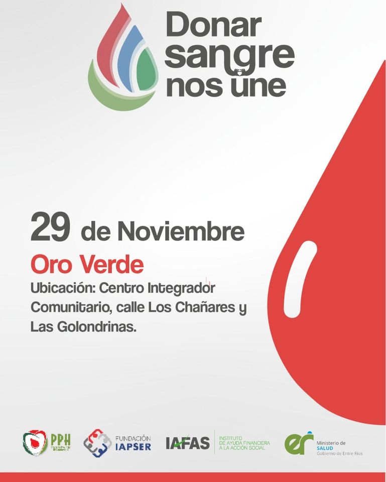 Colecta de sangre este miércoles 29 de noviembre en el CIC