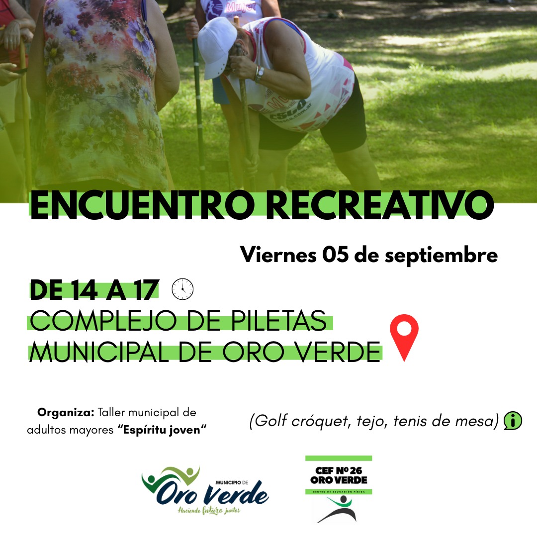 ¡Encuentro recreativo de adultos mayores!