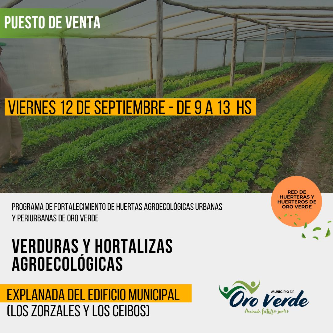 Nueva venta de verduras agroecológicas cultivadas en el Parque Hortícola municipal