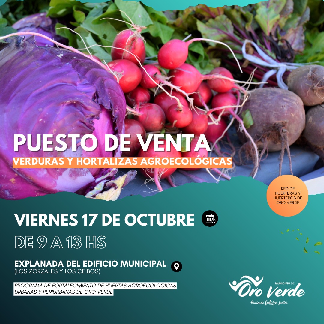 Nueva venta de producción agroecológica cultivada en el Parque Hortícola municipal