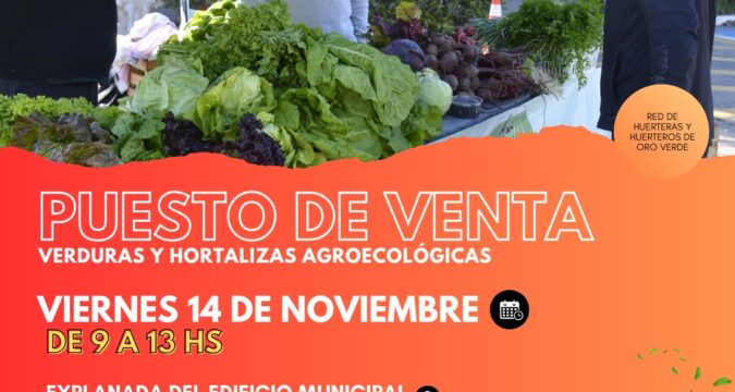 Nueva venta de verduras agroecológicas cultivadas en el Parque Hortícola municipal
