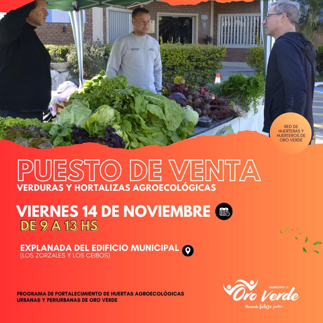 Nueva venta de verduras agroecológicas cultivadas en el Parque Hortícola municipal