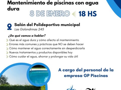 Charla sobre mantenimiento de piscinas con agua dura