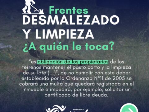 Recomendaciones sobre el mantenimiento de los terrenos y corte de pasto