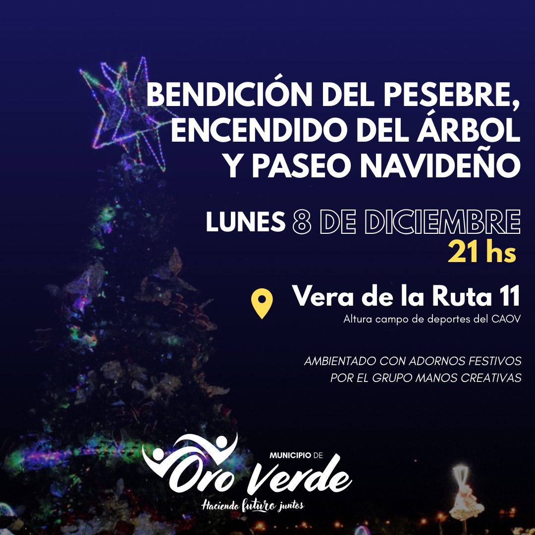 Bendición del pesebre, encendido del árbol y Paseo navideño