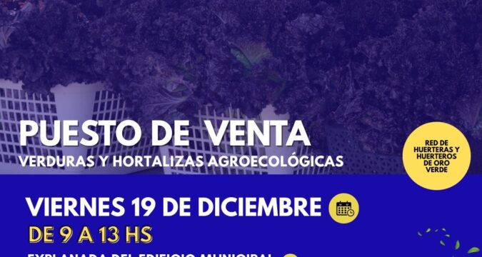 Venta de verduras y hortalizas agroecológicas de estación