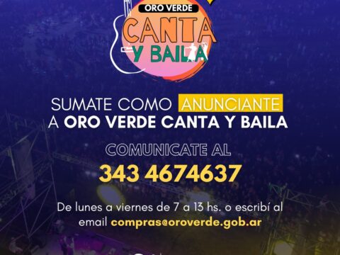 Sumate como anunciante a la fiesta Oro Verde Canta y Baila