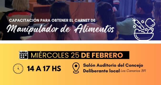 Nueva capacitación para obtener el Carnet de Manipulador de Alimentos