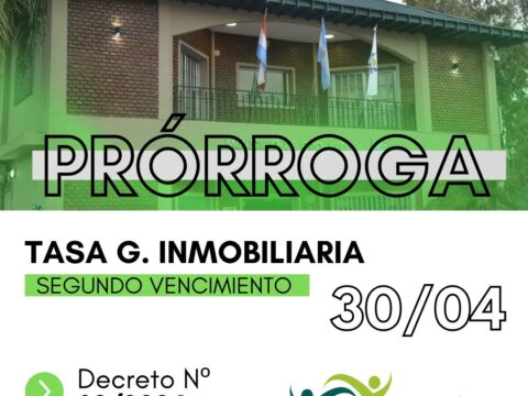 Prórroga de la Tasa Inmobiliaria
