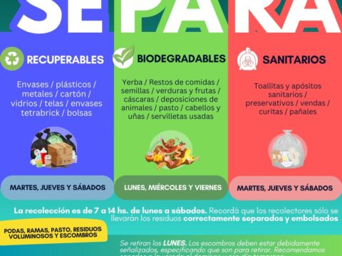 ¿Cómo se realiza la separación domiciliaria de residuos en nuestra ciudad?