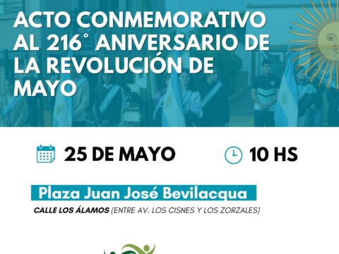Acto conmemorativo al 216° aniversario de la Revolución de Mayo