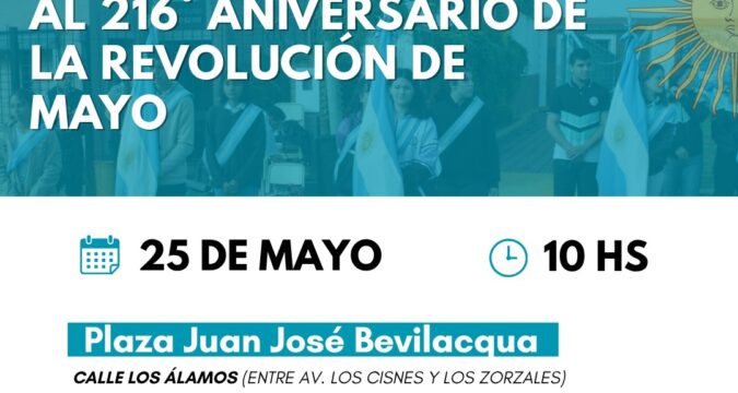 Acto conmemorativo al 216° aniversario de la Revolución de Mayo