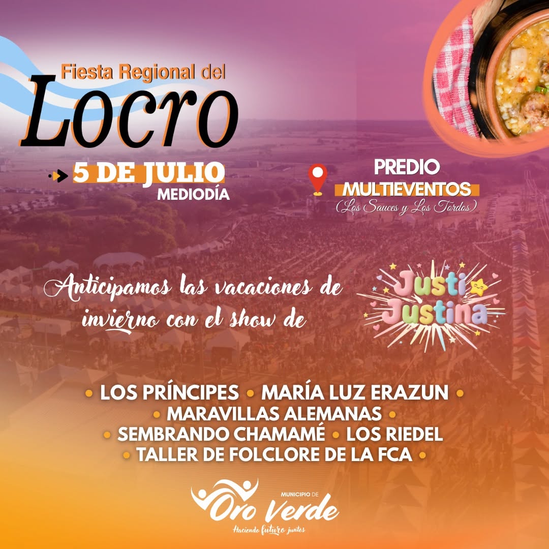 Se viene la décima Fiesta Regional del Locro en Oro Verde