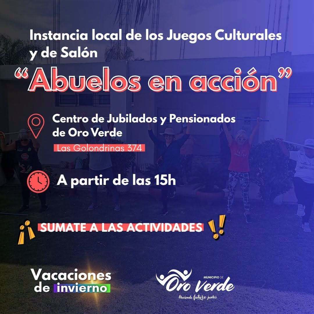 Instancia local de los juegos Culturales y de Salón “Abuelos en acción”