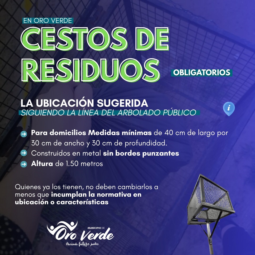 Modelos de cestos de residuos recomendados para el frente de los domicilios