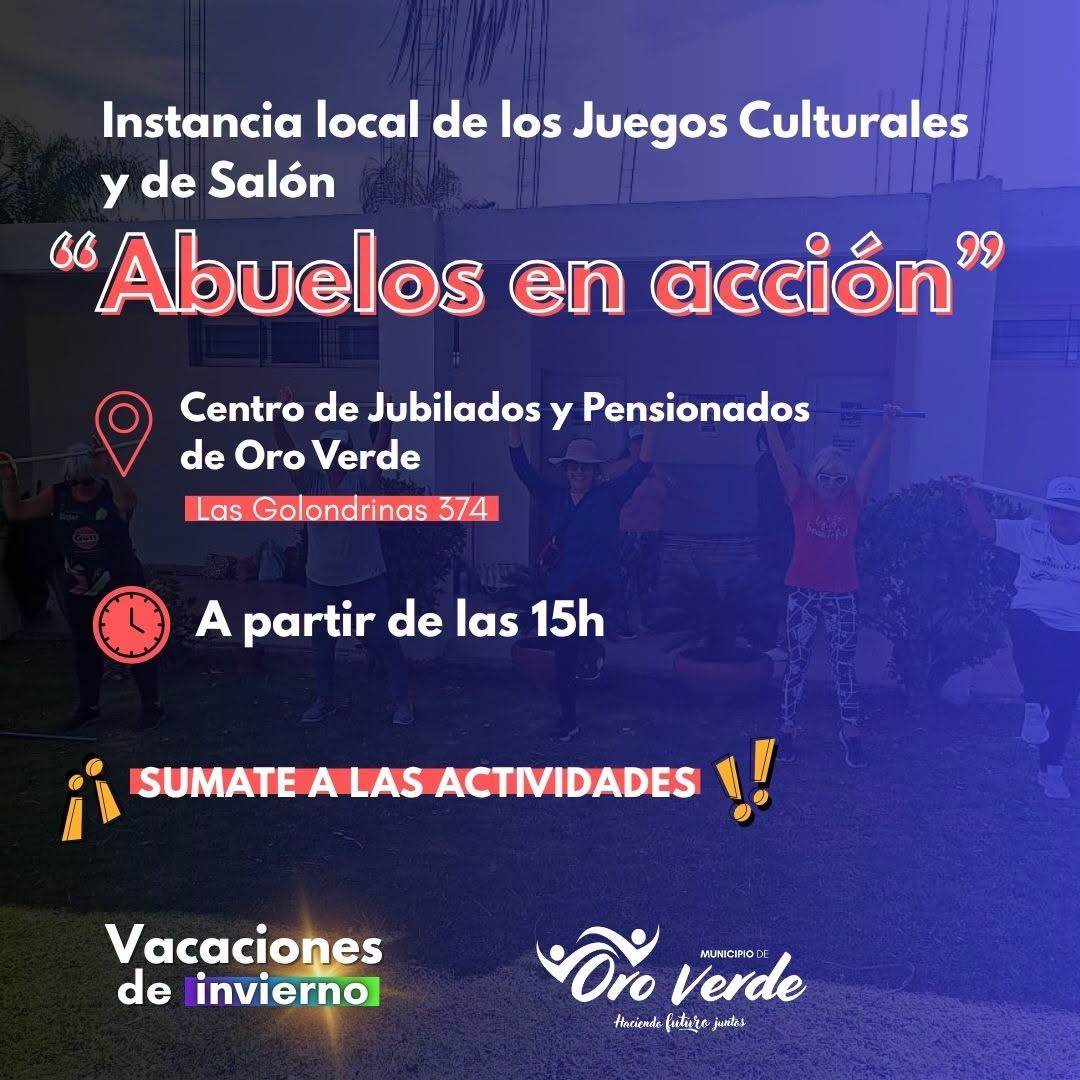Instancia local de los juegos Culturales y de Salón “Abuelos en acción”