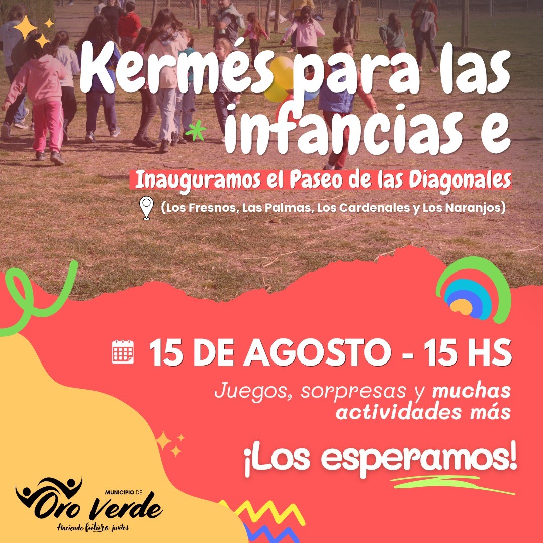 Kermés para las infancias e inauguración del Paseo de las Diagonales