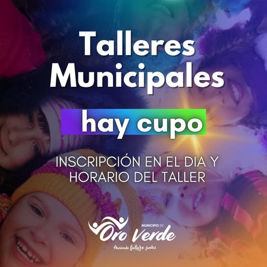 Cupos para los talleres municipales