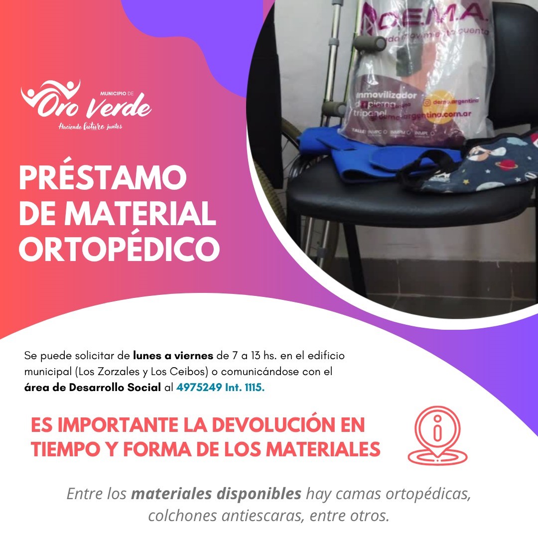 Préstamo del material ortopédico
