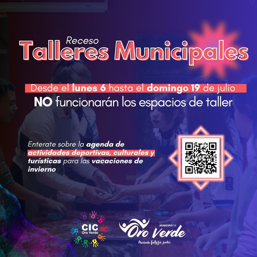 Talleres municipales: receso