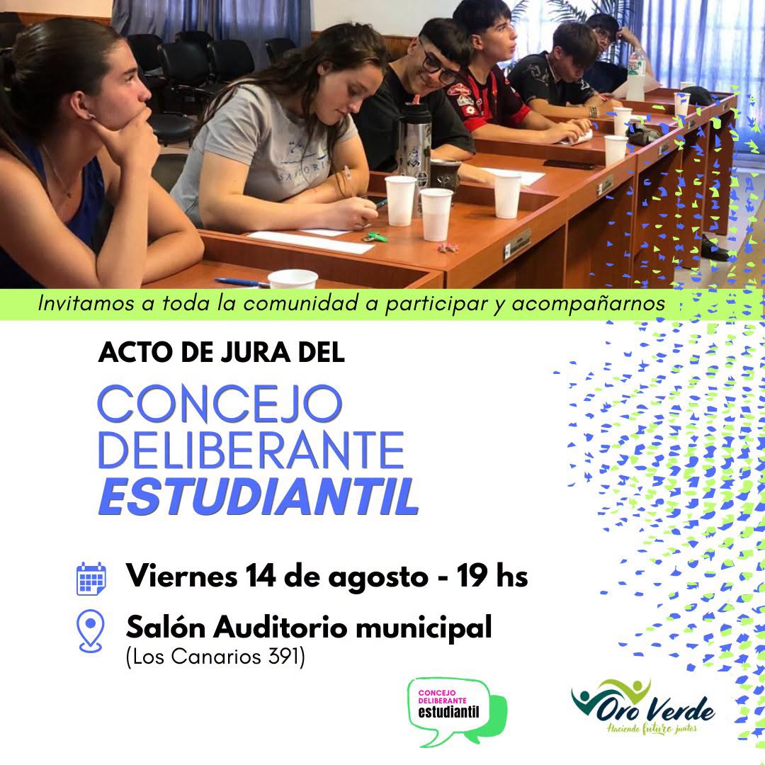Nuevos jóvenes de la localidad asumirán como concejales estudiantiles