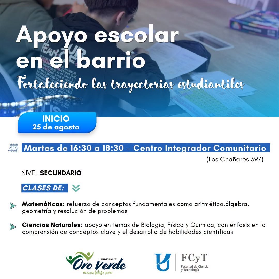Apoyo escolar en el barrio: fortaleciendo las trayectorias estudiantiles