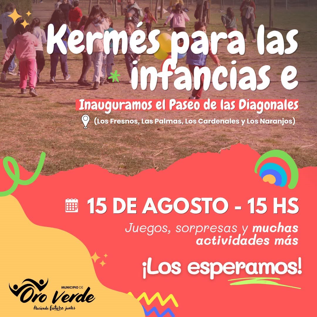 Kermés para las infancias e inauguración del Paseo de las Diagonales