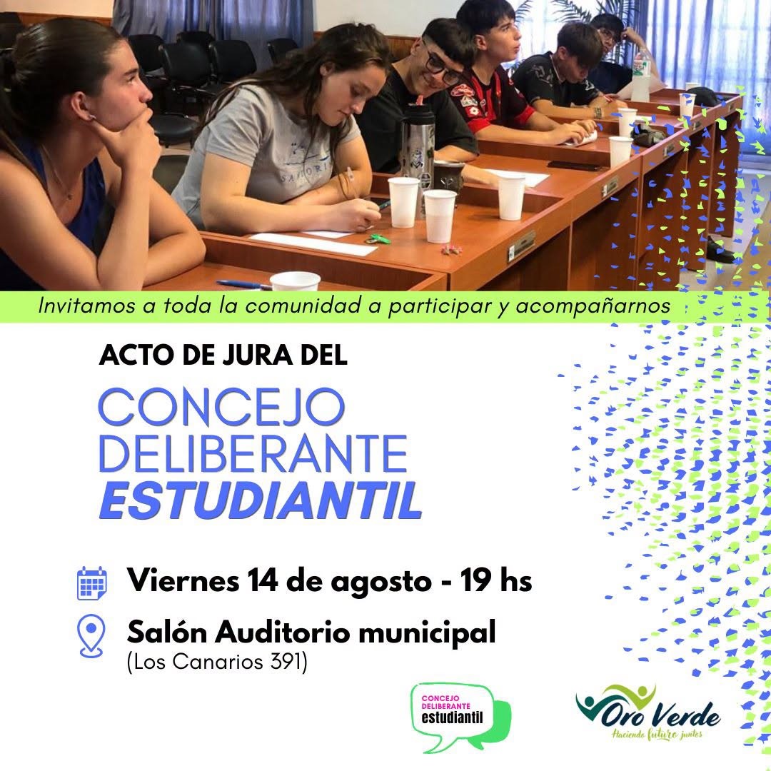 Nuevos jóvenes de la localidad asumirán como concejales estudiantiles