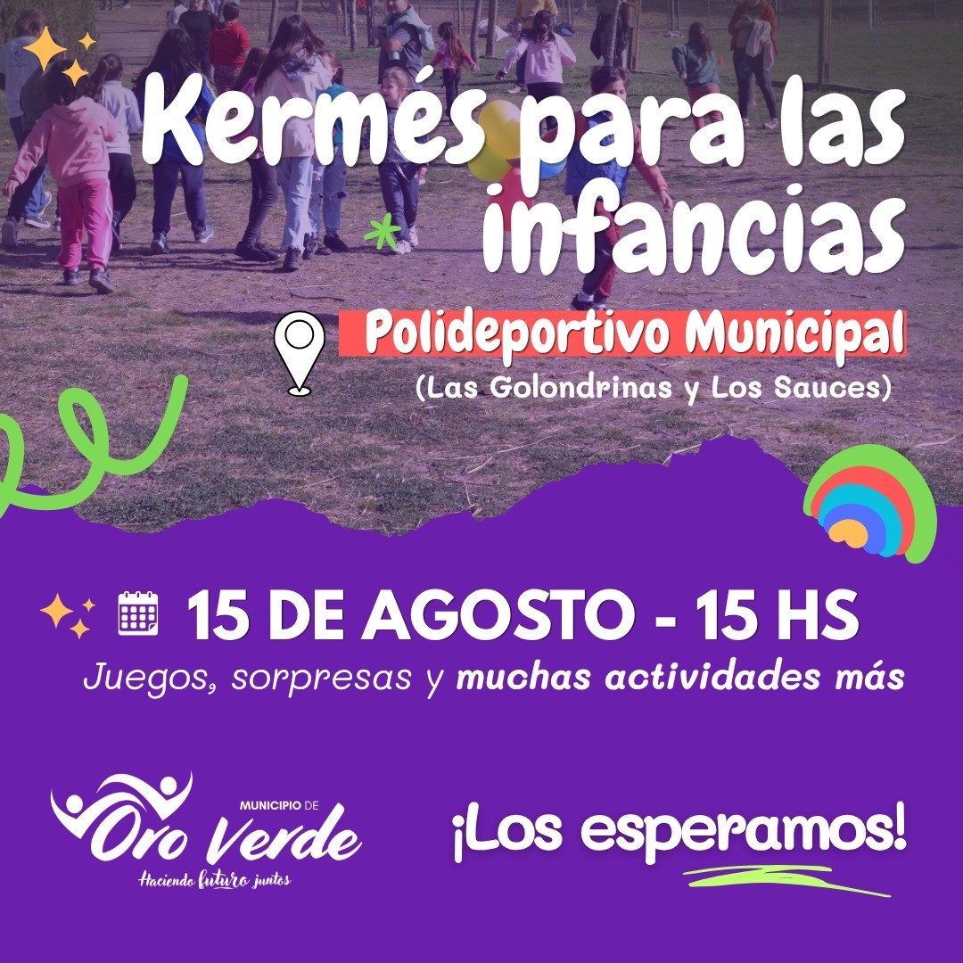 Kermés para las infancias en el playón del Polideportivo Municipal