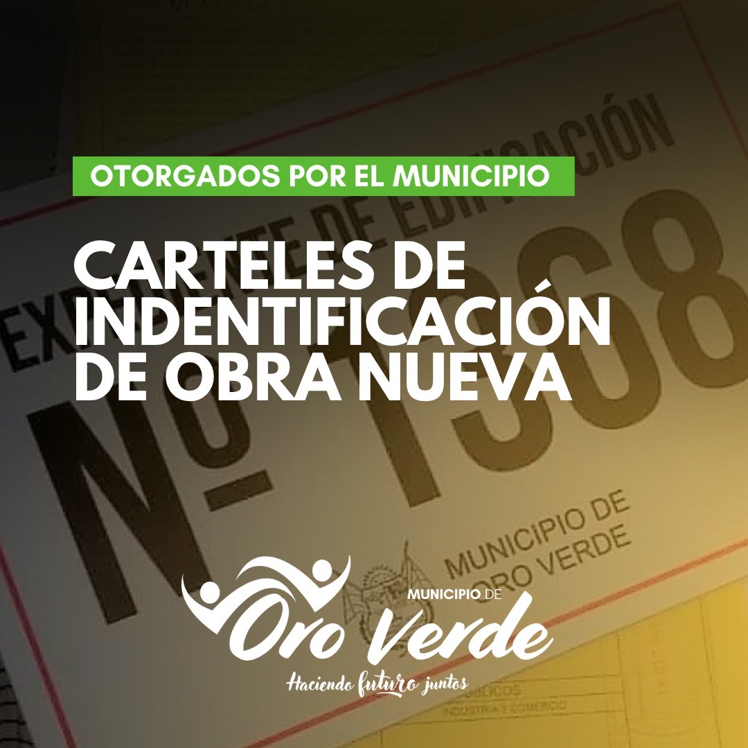 Obras privadas: un cartel identificador señala las nuevas obras registradas en el Municipio
