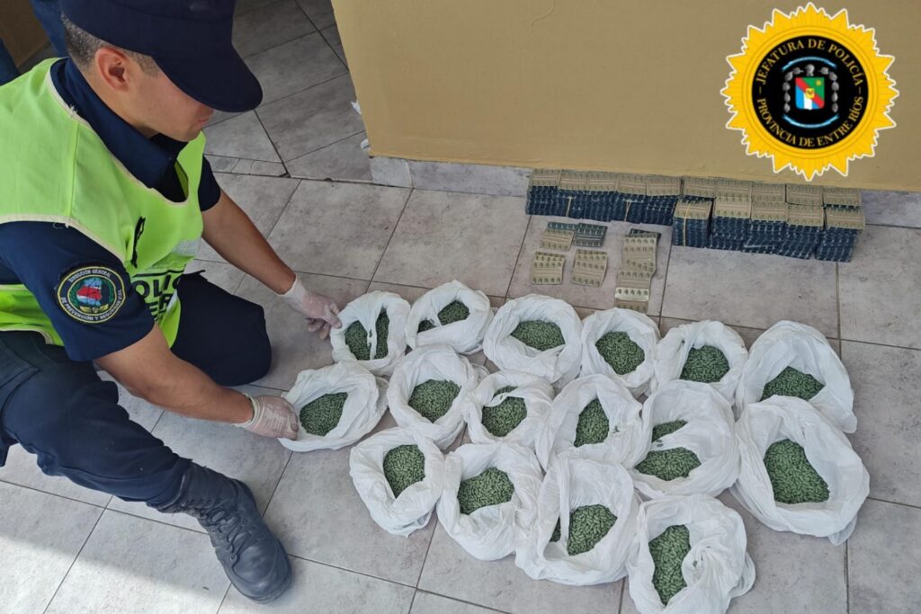 El Gobierno de Entre Ríos secuestró más de 38.000 pastillas de psicofármacos en un operativo
